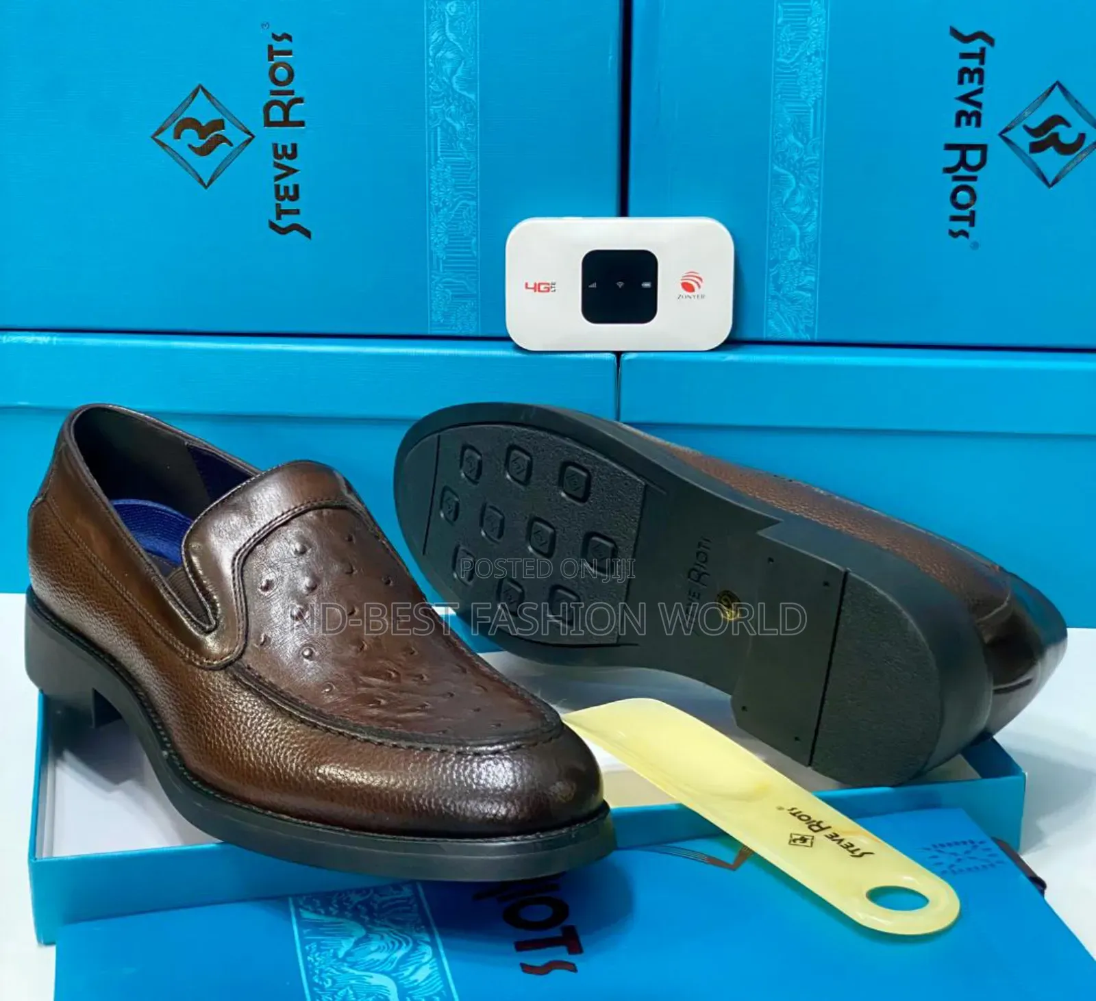 Brown Steve Roit Leather Shoe