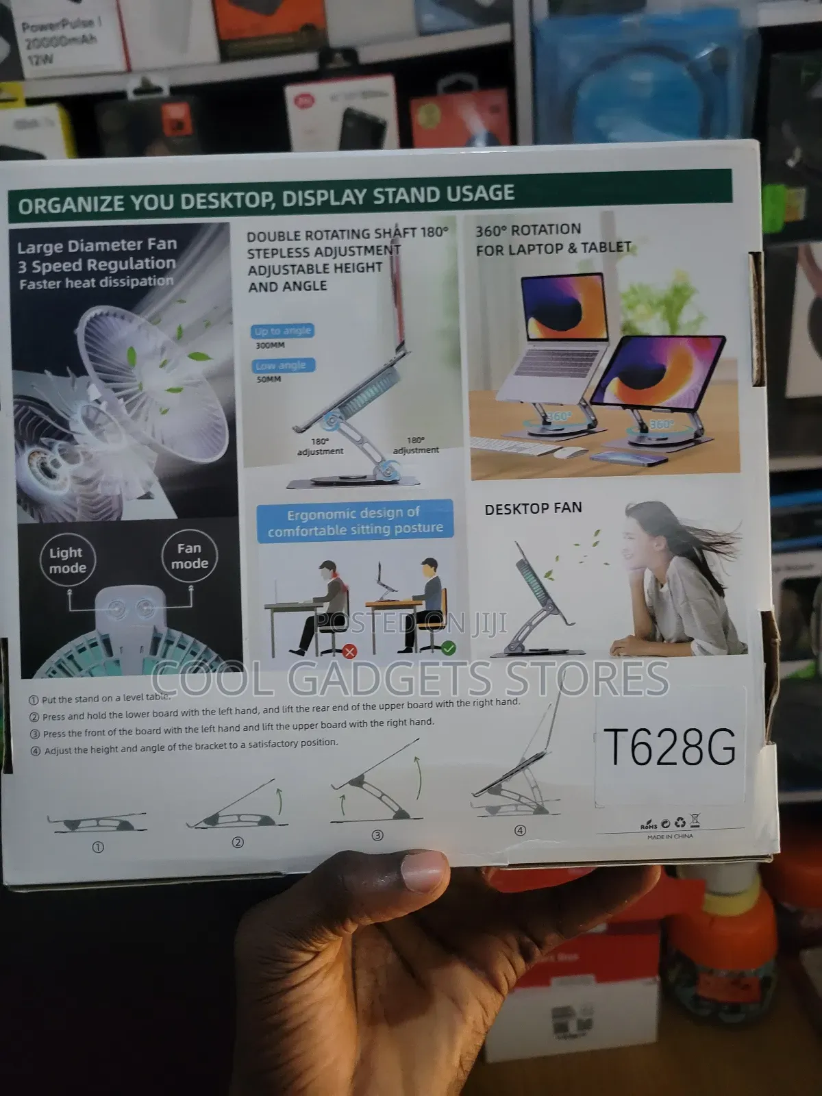 T628g Laptop Stand V5.1 With
Electric Fan Three Speed