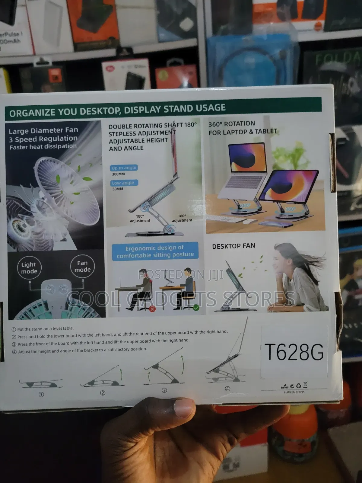 T628g Laptop Stand V5.1 With
Electric Fan Three Speed