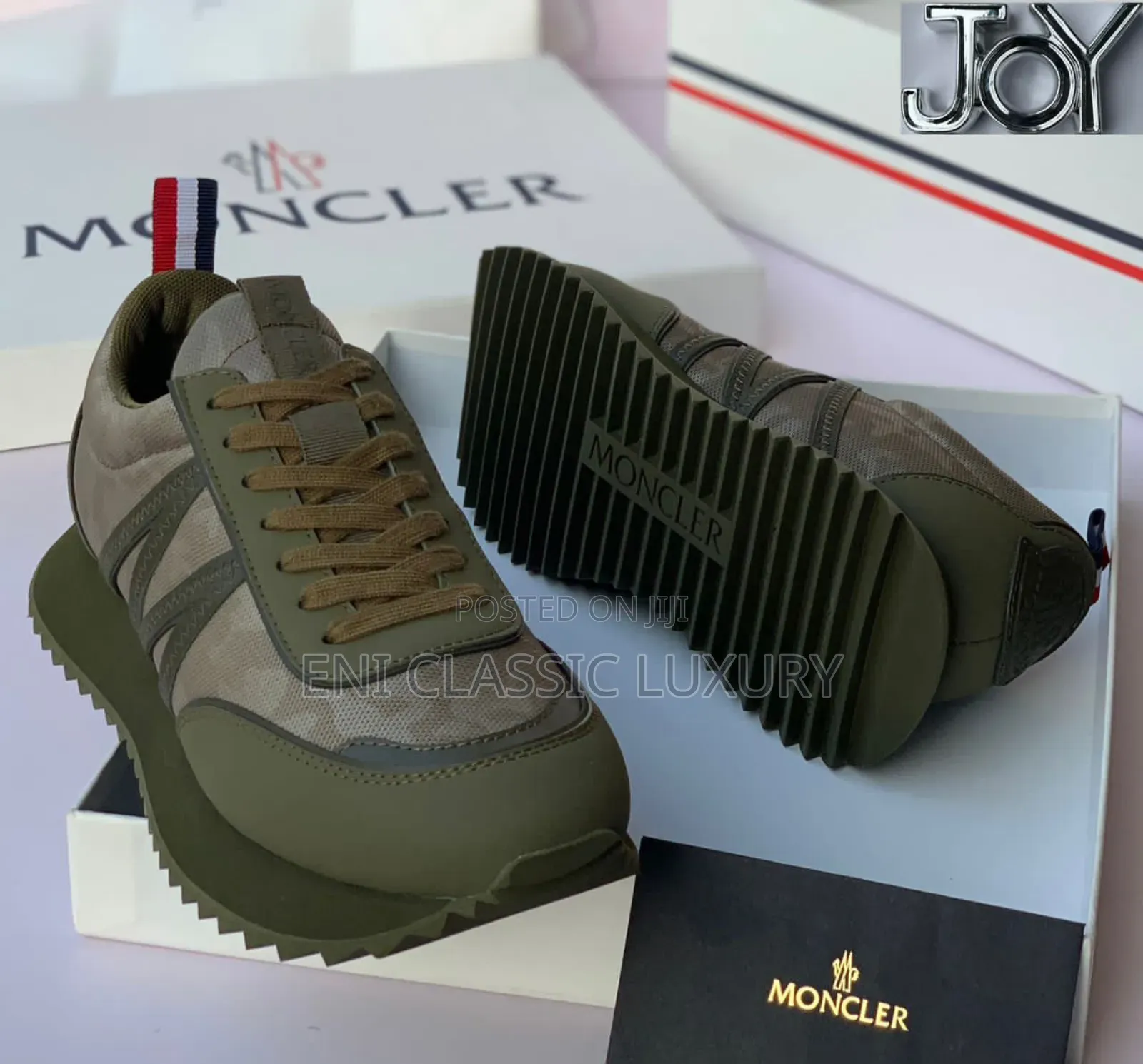Original Moncler Luxury Men's Sneakers Well Banded Package