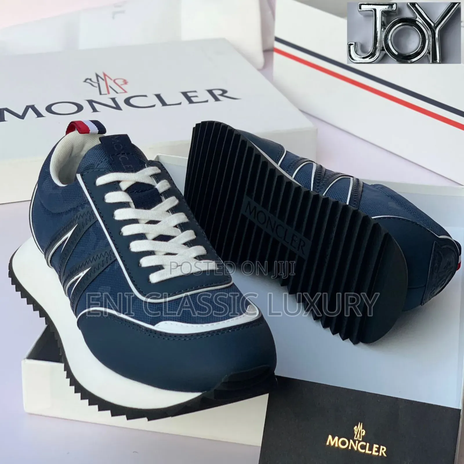 Original Moncler Luxury Men's Sneakers Well Banded Package