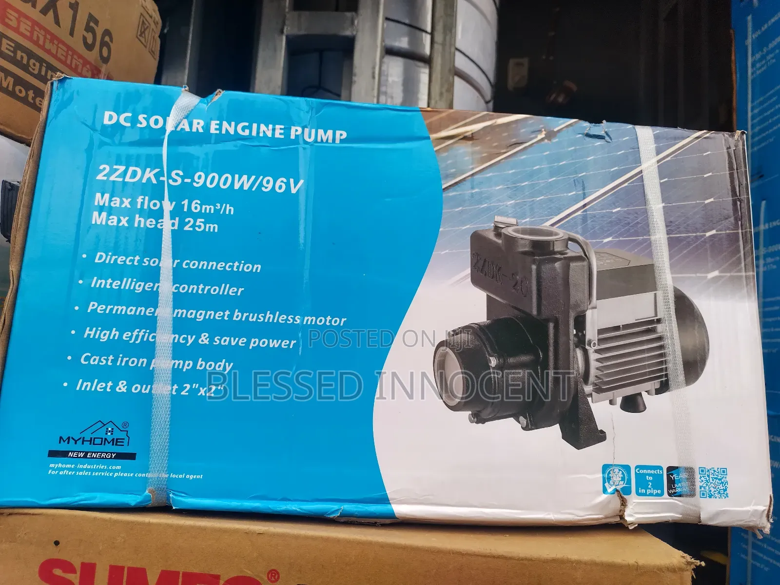 2zdk-S 900w / 96v Solar Pump – 2” High-Flow Engine Pump