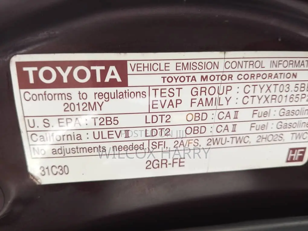 Toyota Highlander Limited 2012 Red