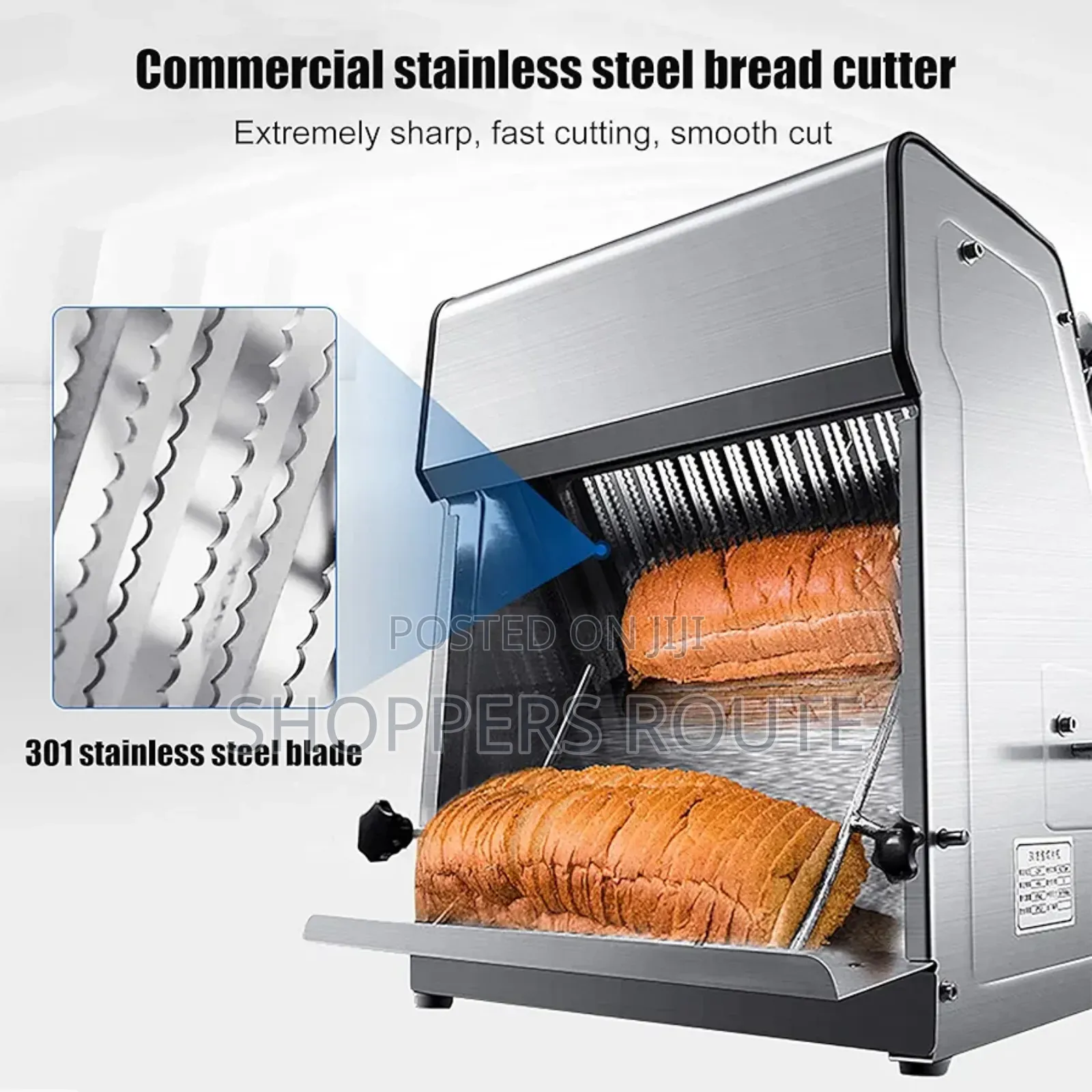 3700w Commercial Bread Slicer, 12mm Ham Sliced, 13-38cm HMK 38