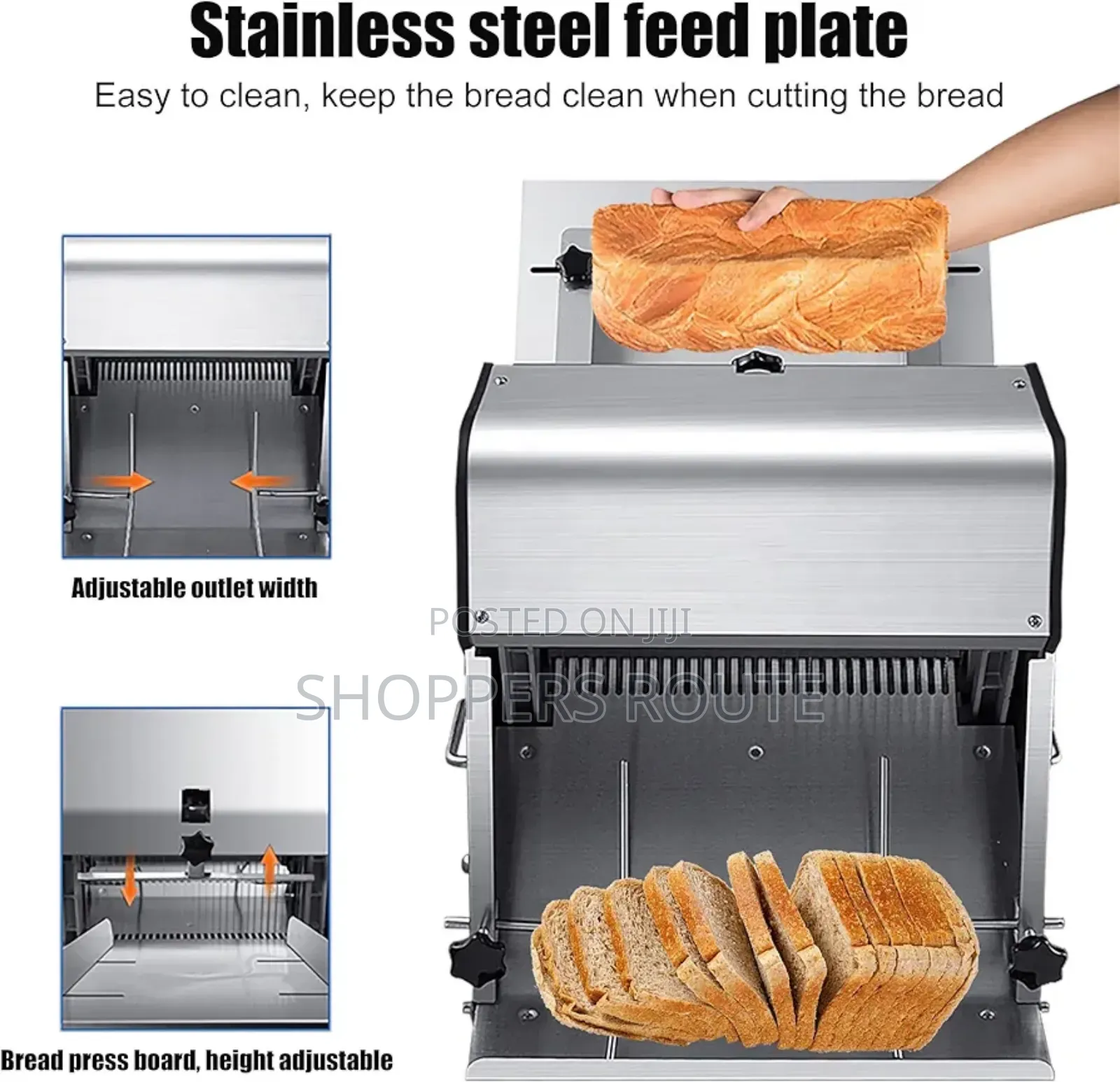 3700w Commercial Bread Slicer, 12mm Ham Sliced, 13-38cm HMK 38