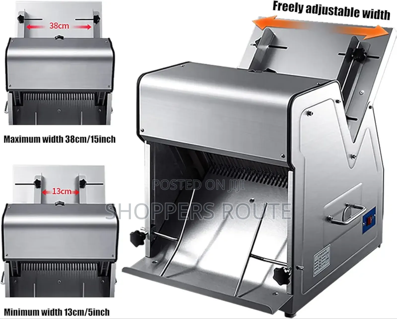 3700w Commercial Bread Slicer, 12mm Ham Sliced, 13-38cm HMK 38