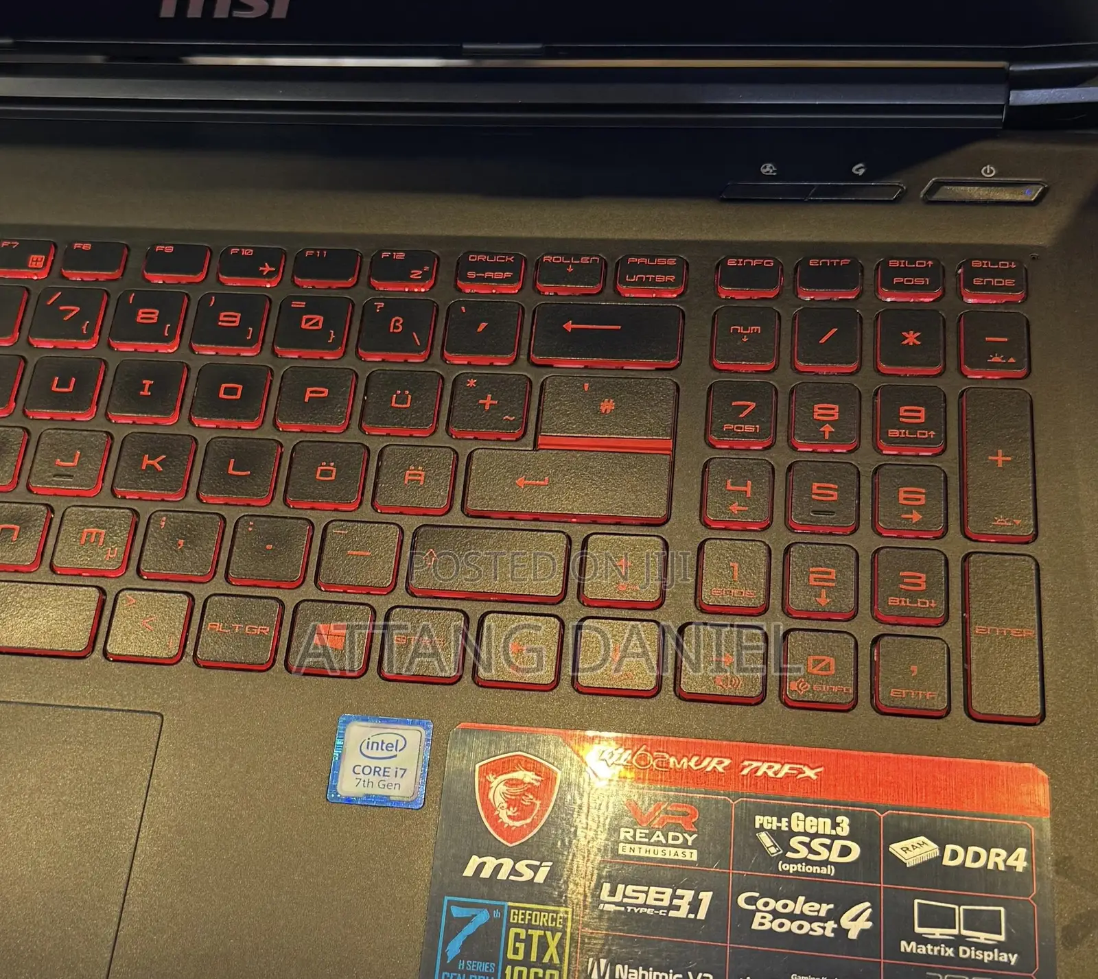 Laptop MSI GL62MVR 7RFX 16GB Intel Core i7 SSD 1T