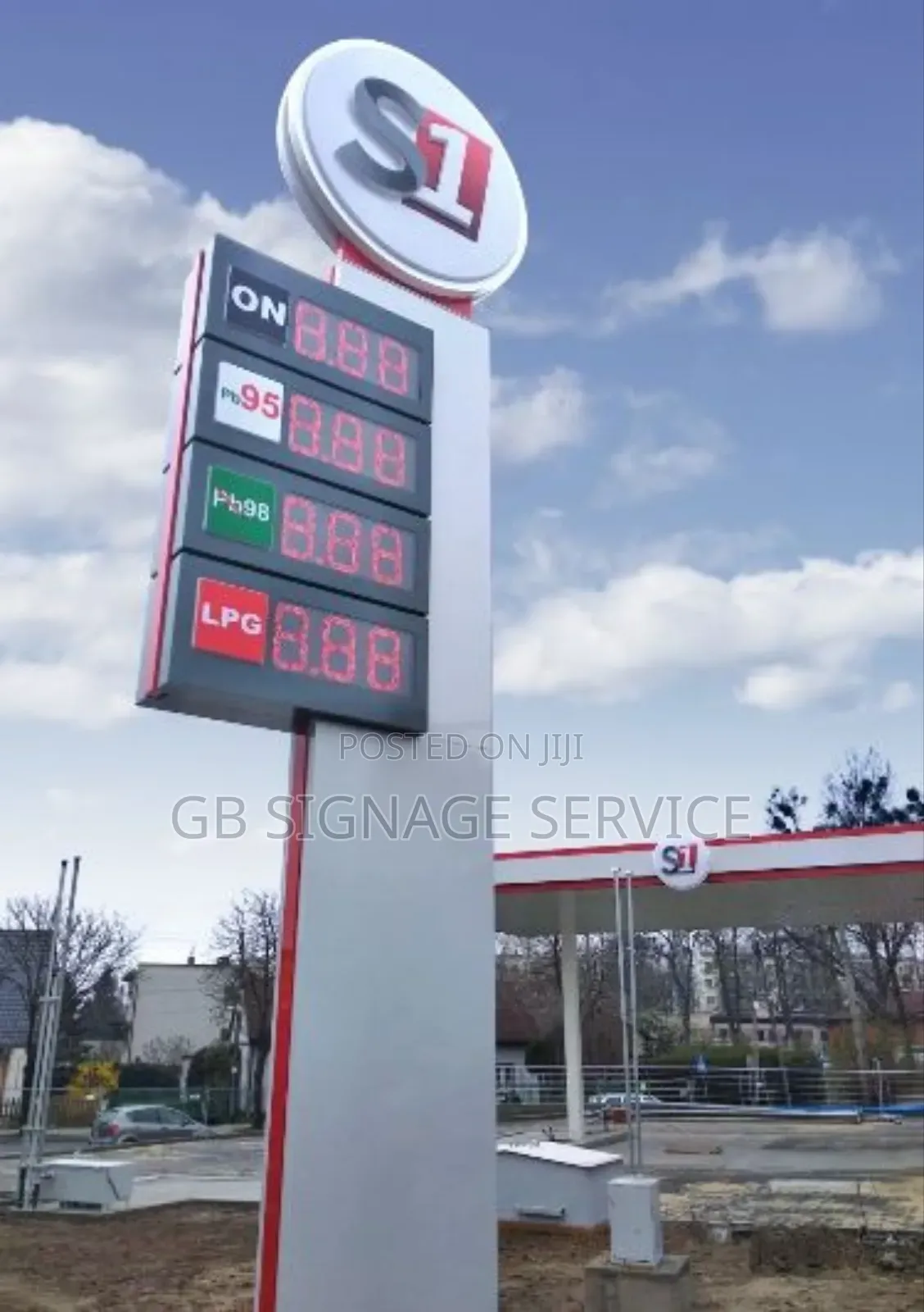 Filling Station Pylon,3d Facial and Installation