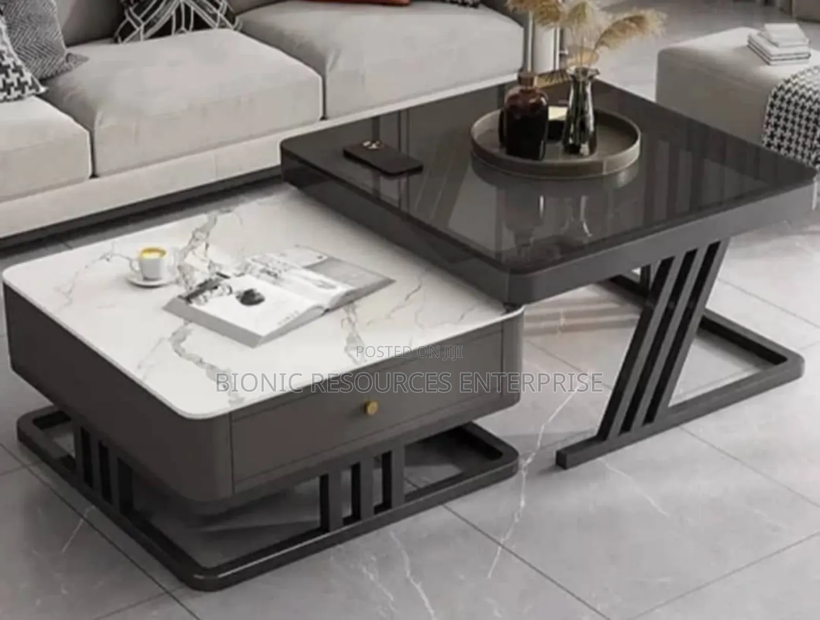 Center Table 2 in 1 Marble