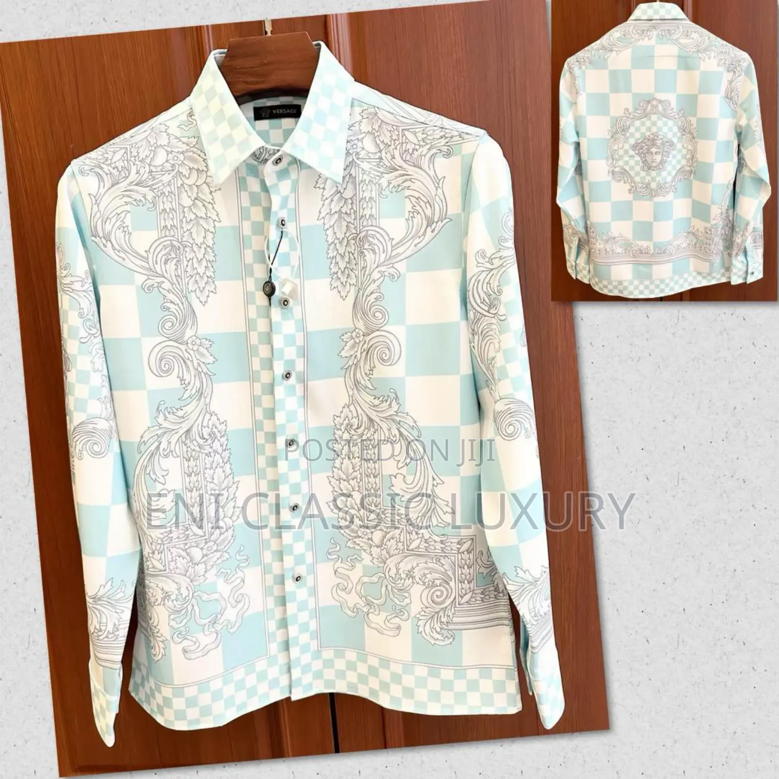 Pure Quality Luxury Men's Shirt Versace Well Banded Package