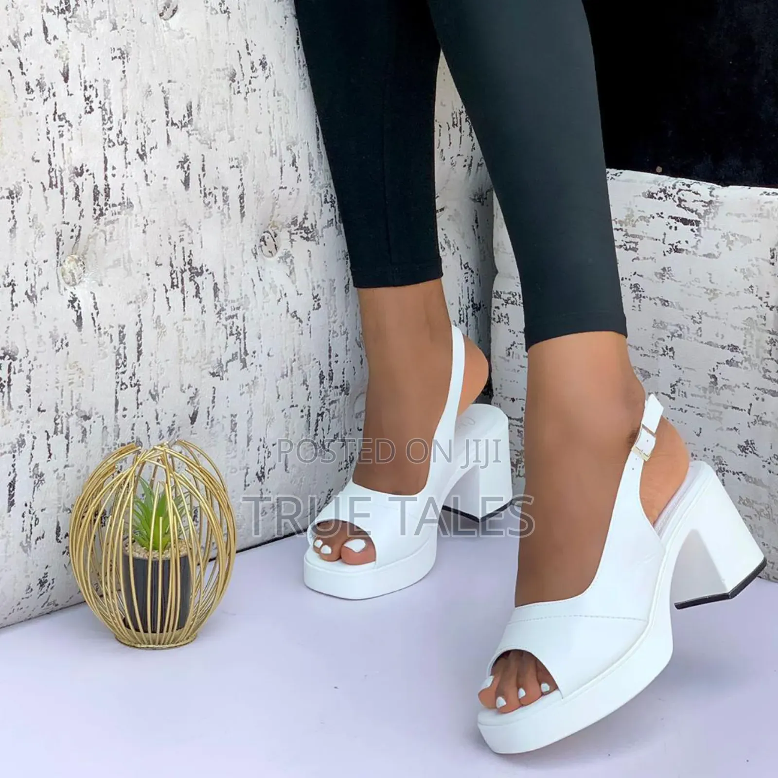 Women's Block Heel Slingback Sandals. Sizes 37-42. #Den.