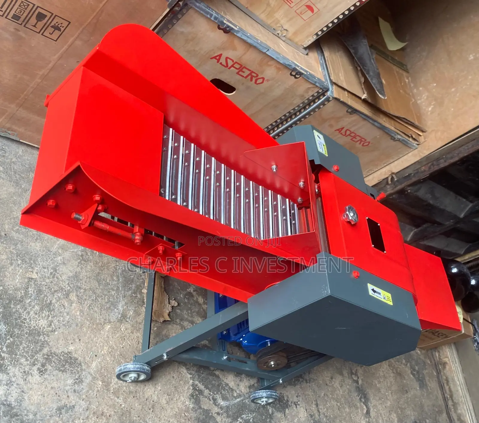 Electric Motor Chaff Cutter With Conveyor for Animal Feed Processing