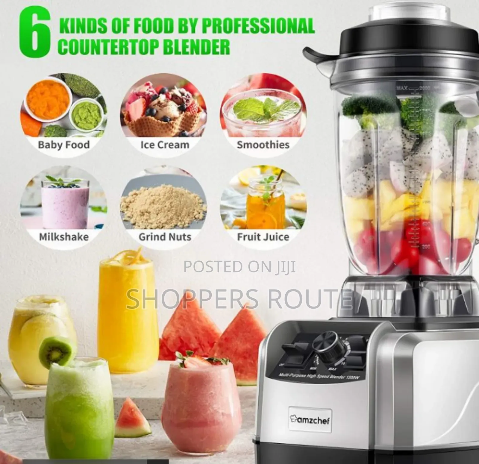 Amzchef Professional Blender 1800w
 Zm 5009