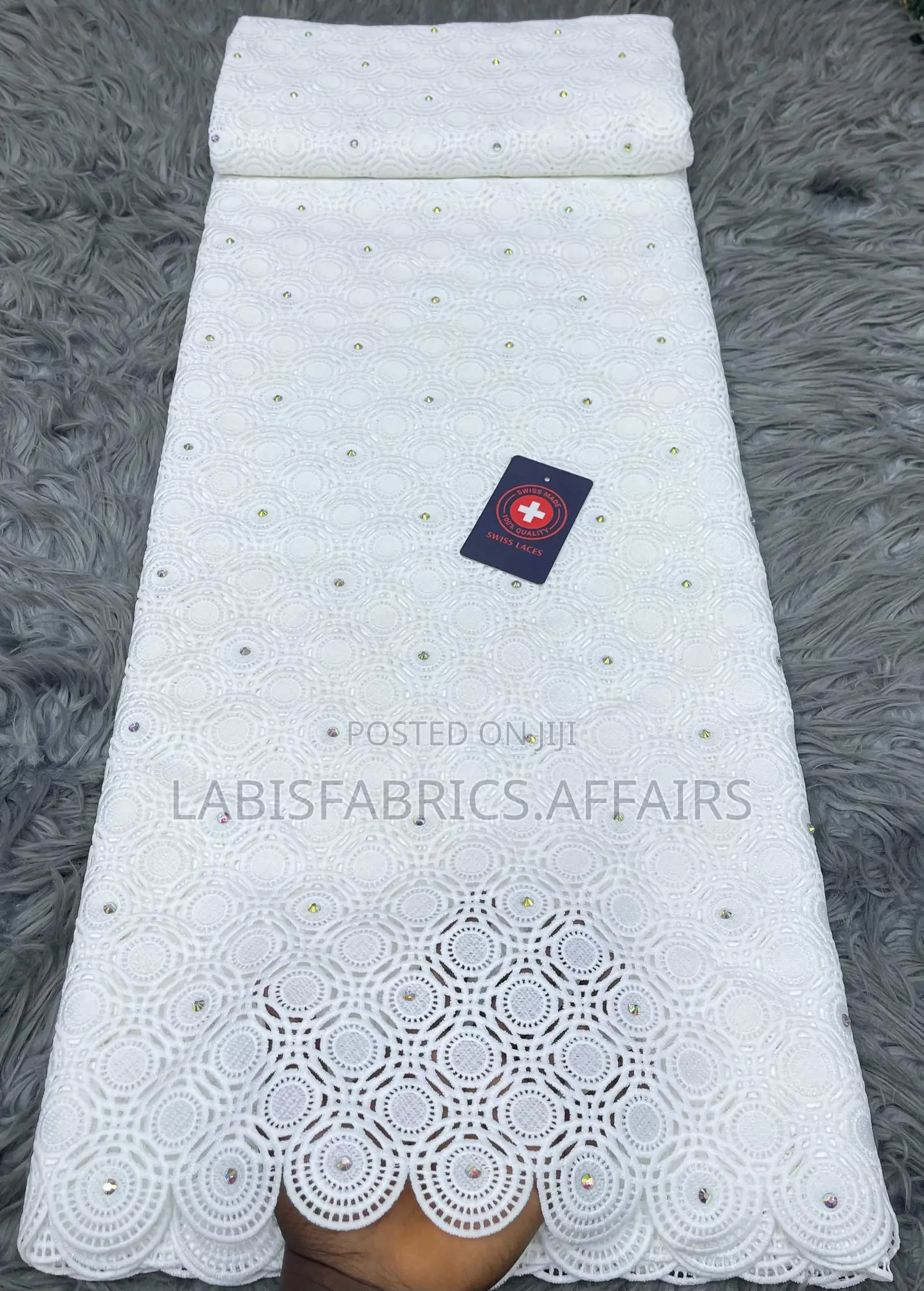 Original Crystal Stones Soft Guipure