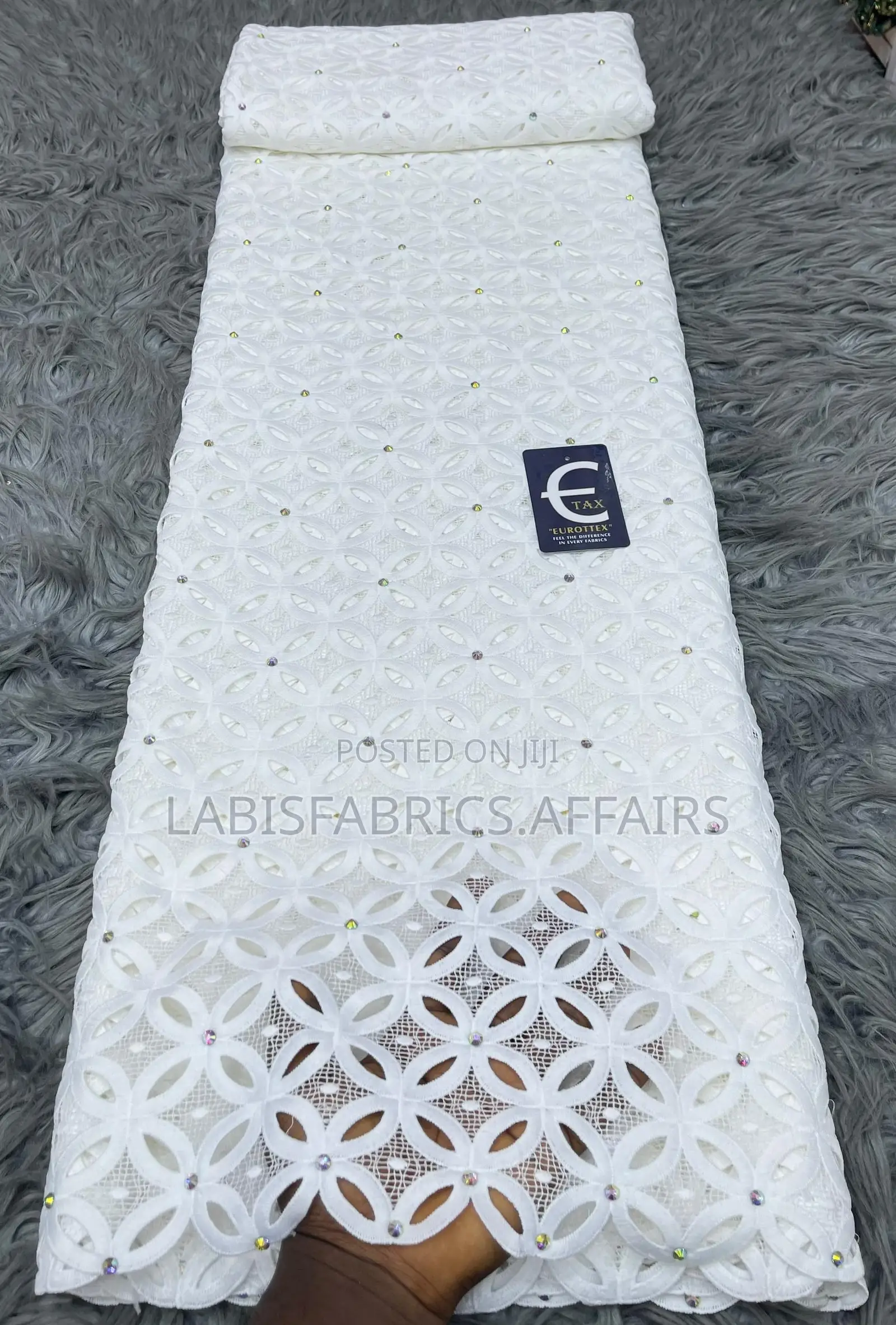 Original Crystal Stones Soft Guipure
