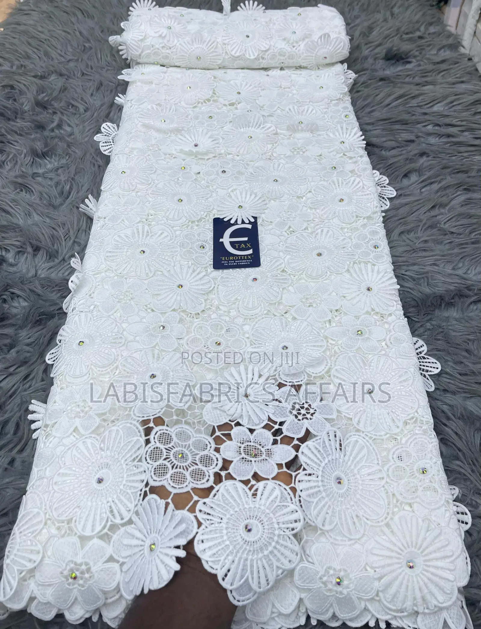 Original Crystal Stones Soft Guipure