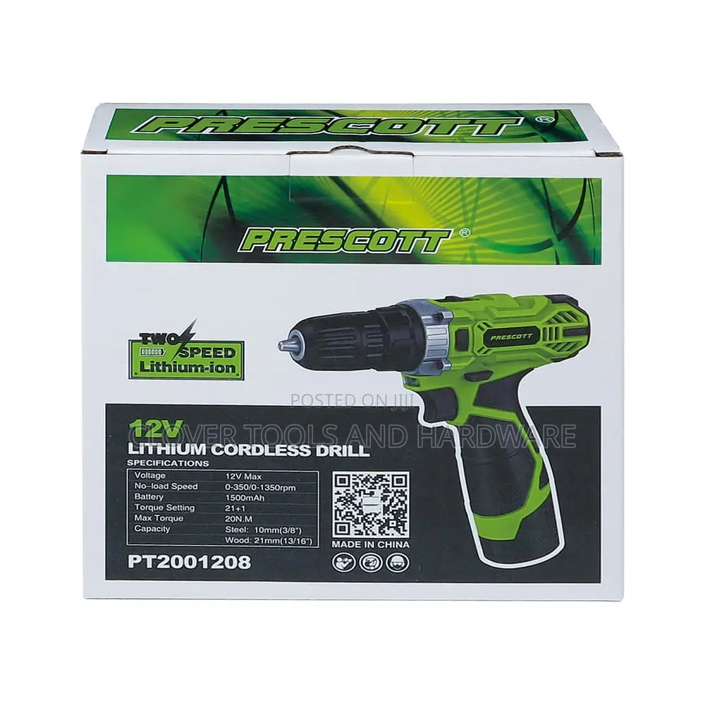 Prescott 12v Lithium Cordless Drill Pt