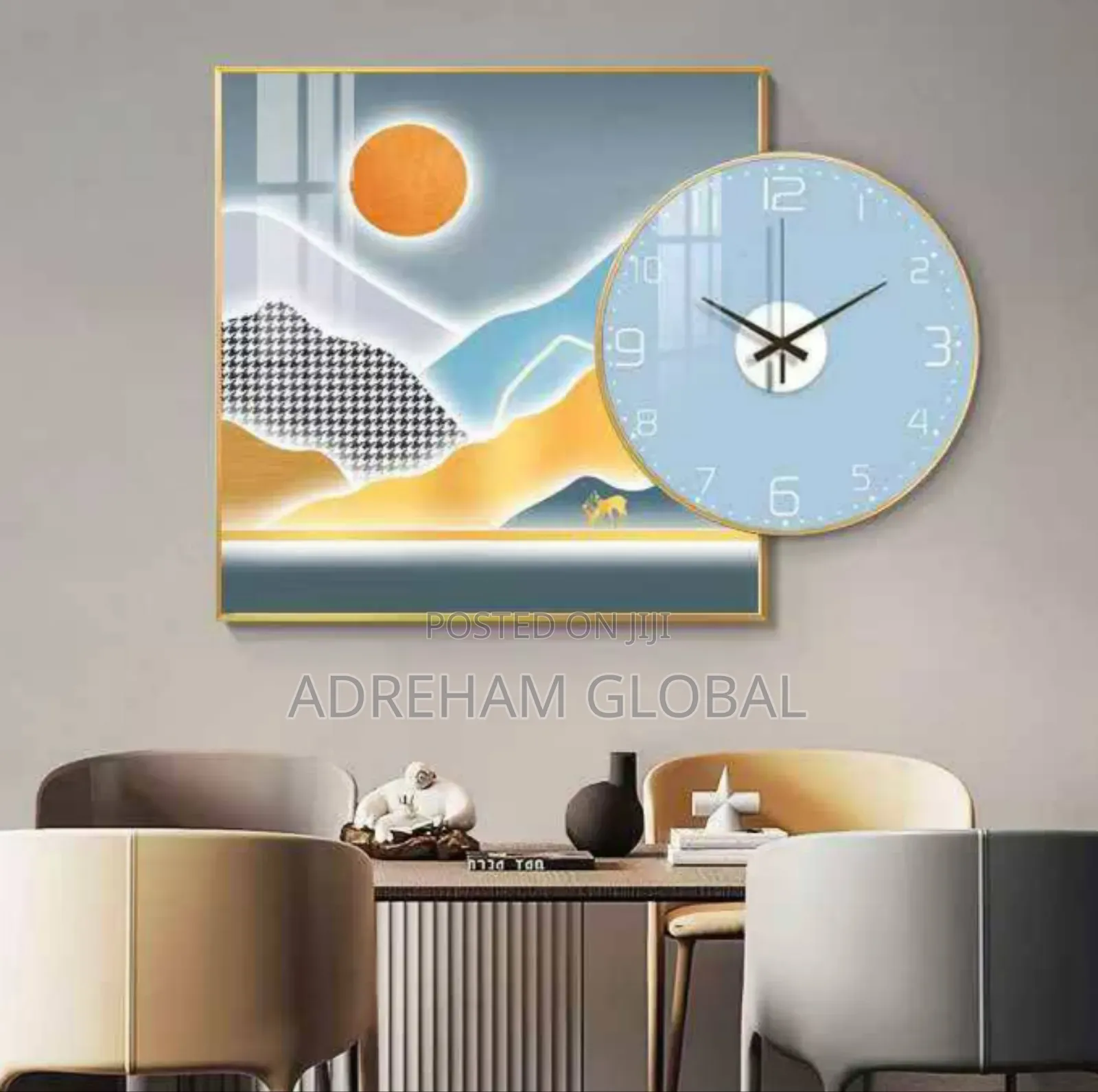 2in1 Set Clock Crystal Acrylic
