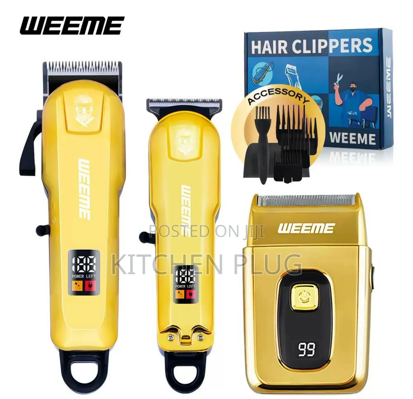 Professional 3-in-1 Hair Clipper and Trimmer Set.