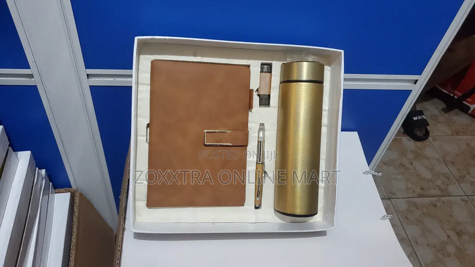 4in1 Corporate Gift Pack – Premium Notebook, Pen, Flask, Flash Drive