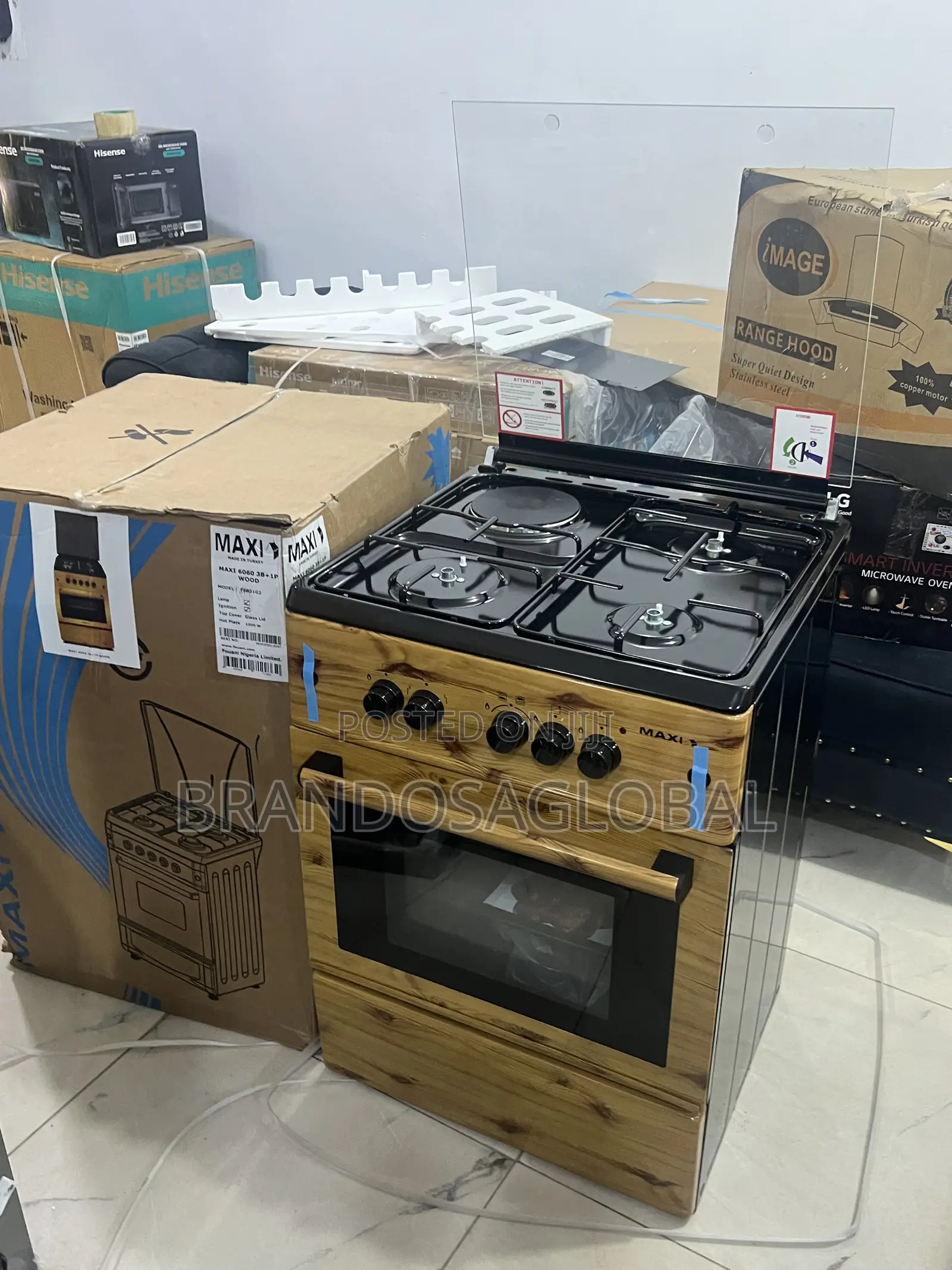 Maxi F6b31g2 High Flame 3 Gas Cooker + 1 Electric Hotplate