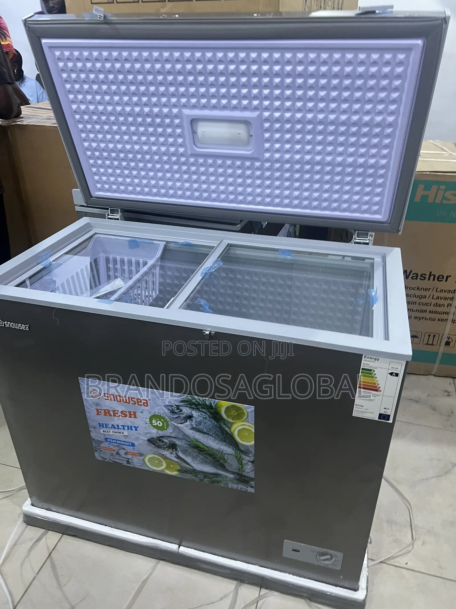 Snowsea Chest Freezer - 220litres - Bd-308 - Silver