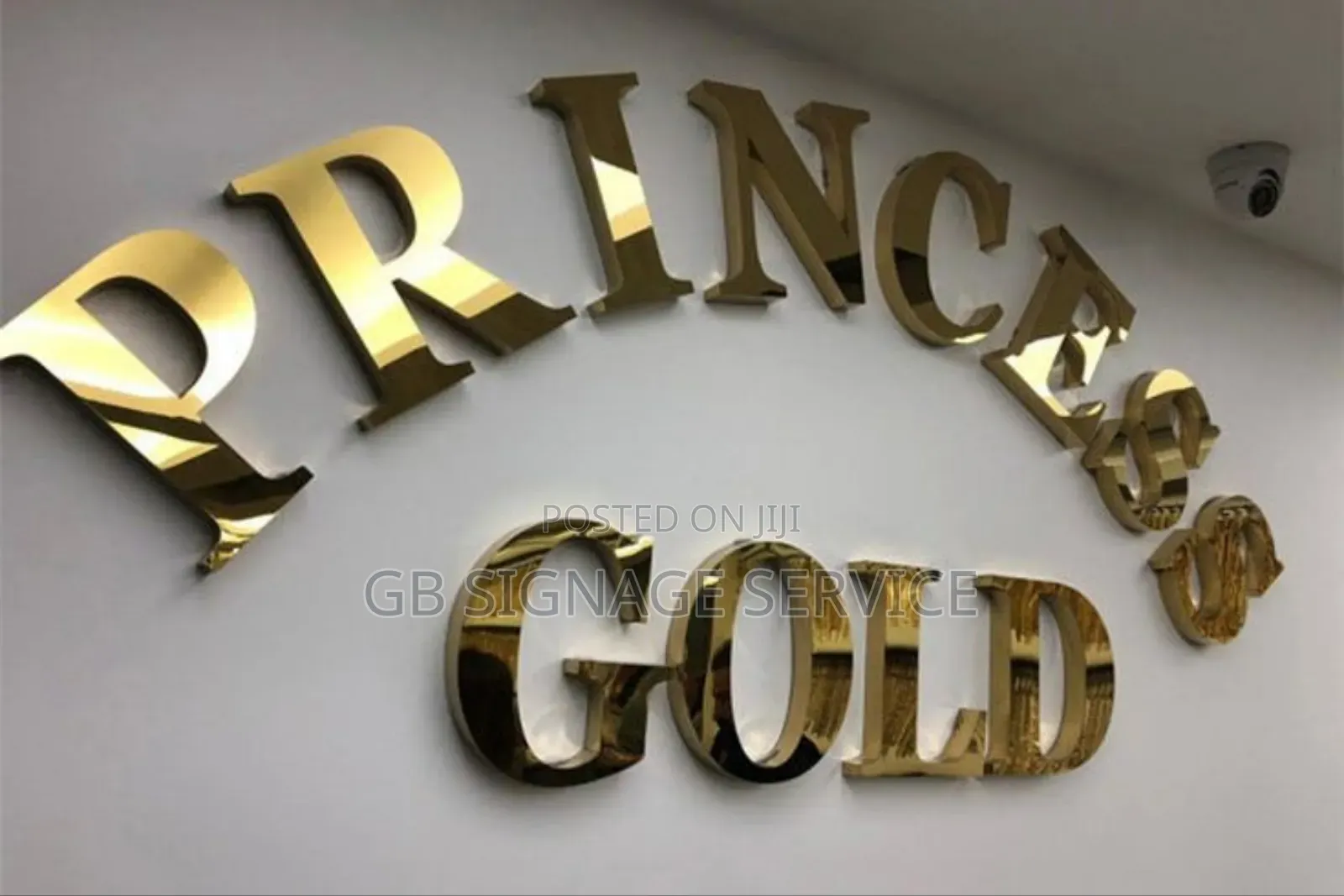 Mirror Gold 3d Signage