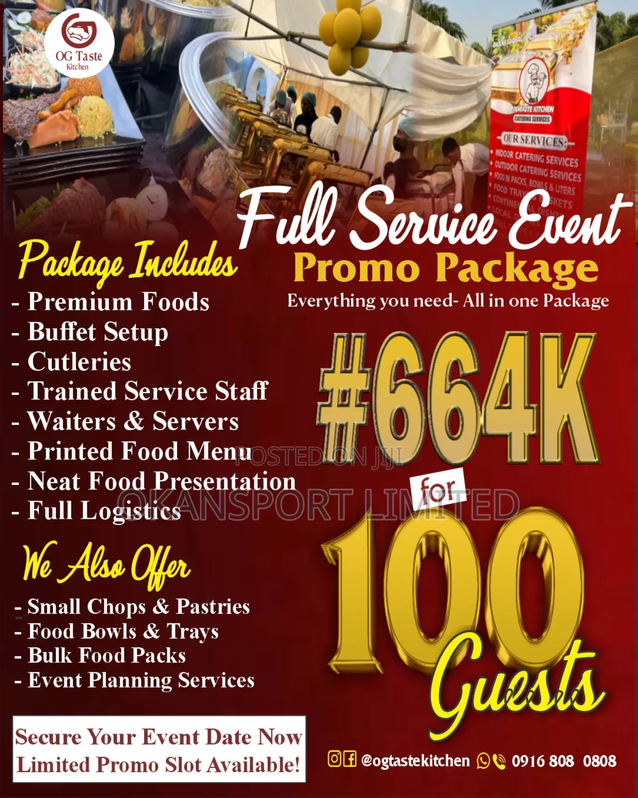 All-in-One Event Catering Packages, Food Packs/Bowls/Trays Small Chops