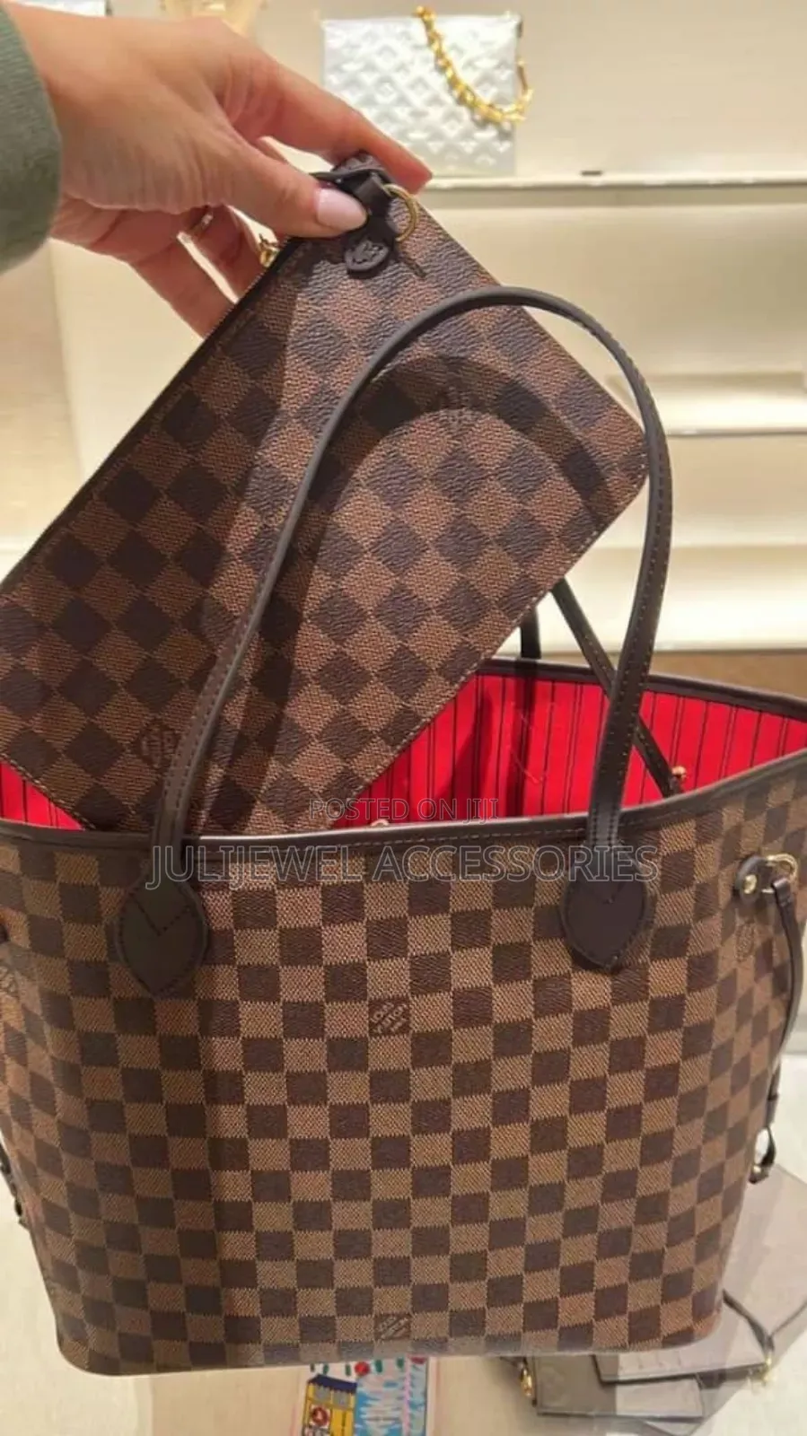 2in1 Big Ladies Handbag For Office Mini Travel Mothercare Big Lv Bag