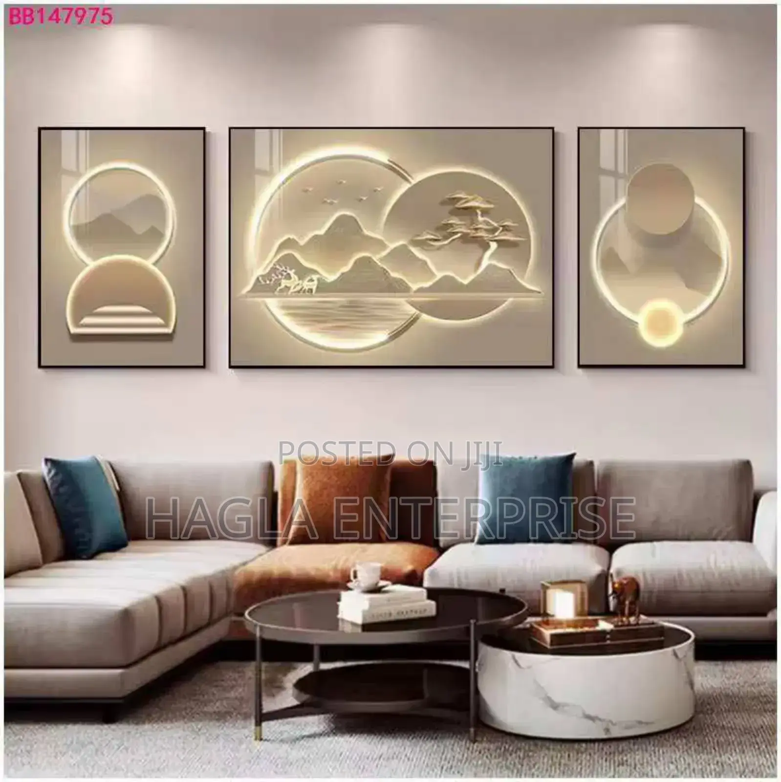 3 in 1 Crystal Acrylic Wall Frame 60 by 120 Biggest Size