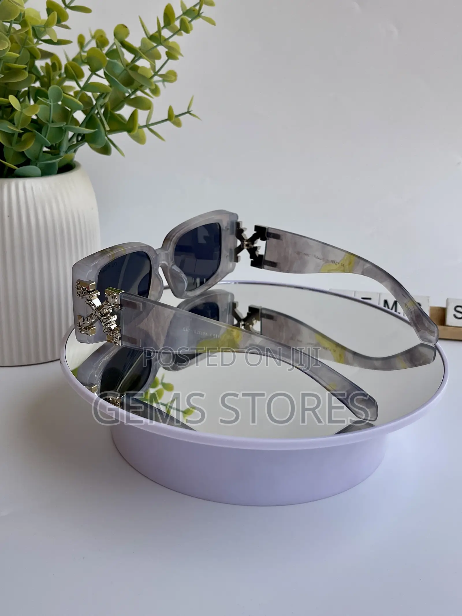 Trendy Rectangular Off-White Sunglasses- Available in 3 Colors