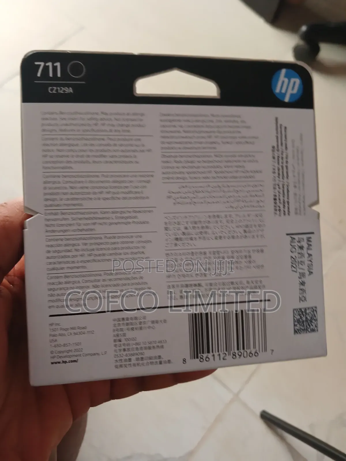 Hp 711 Black Designjet Ink Cartridge.