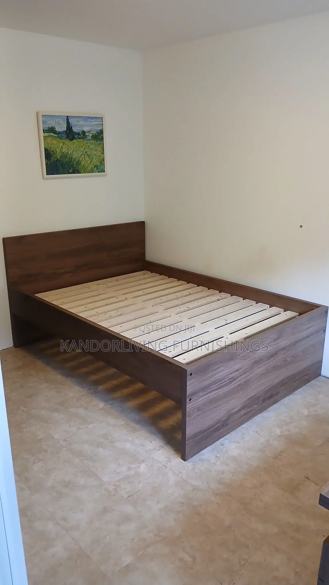 4.5 By 6 Wooden Board Bed Frame In Awoyaya