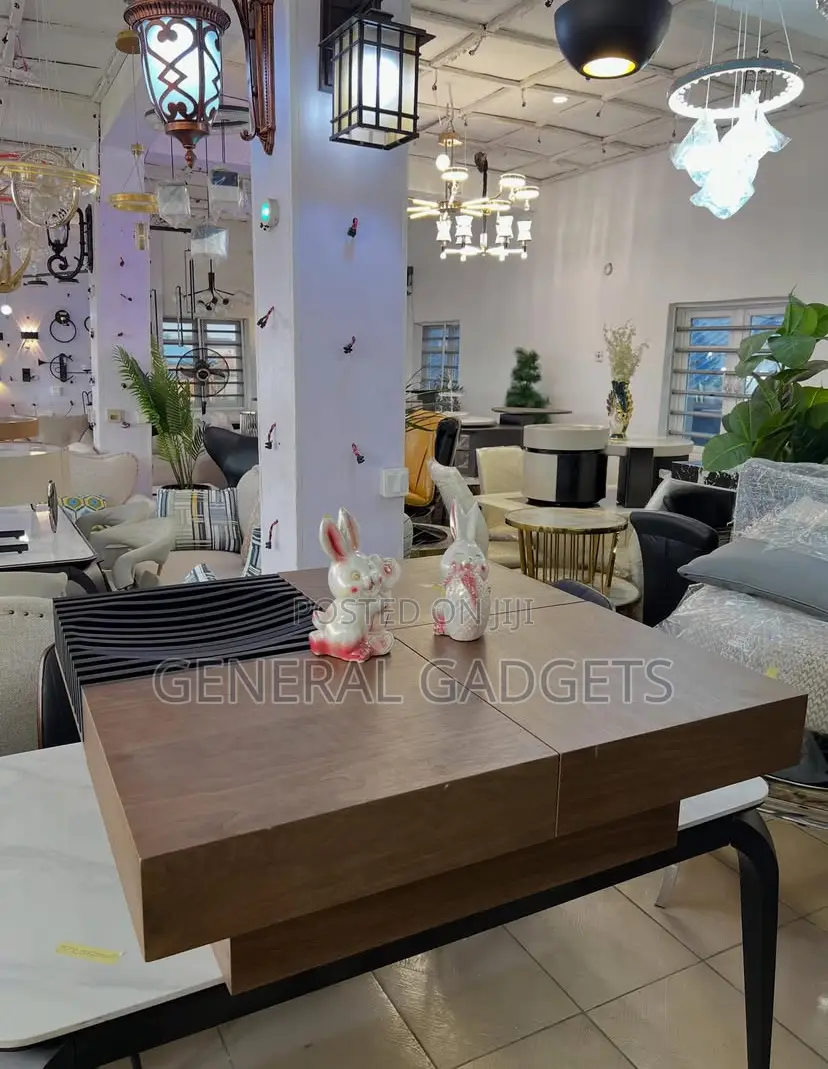 Wooden Center Table With Side Drawers