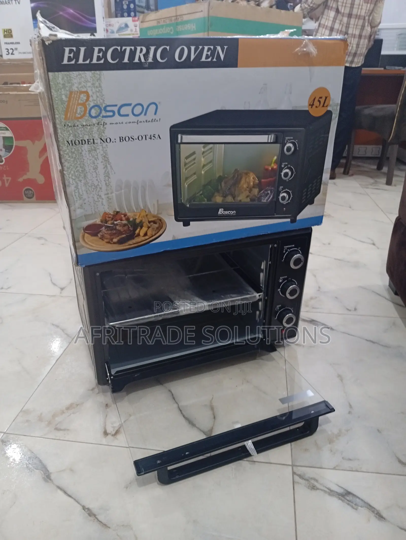 Boscon 45l Electric Oven With Non-Stick Accessories