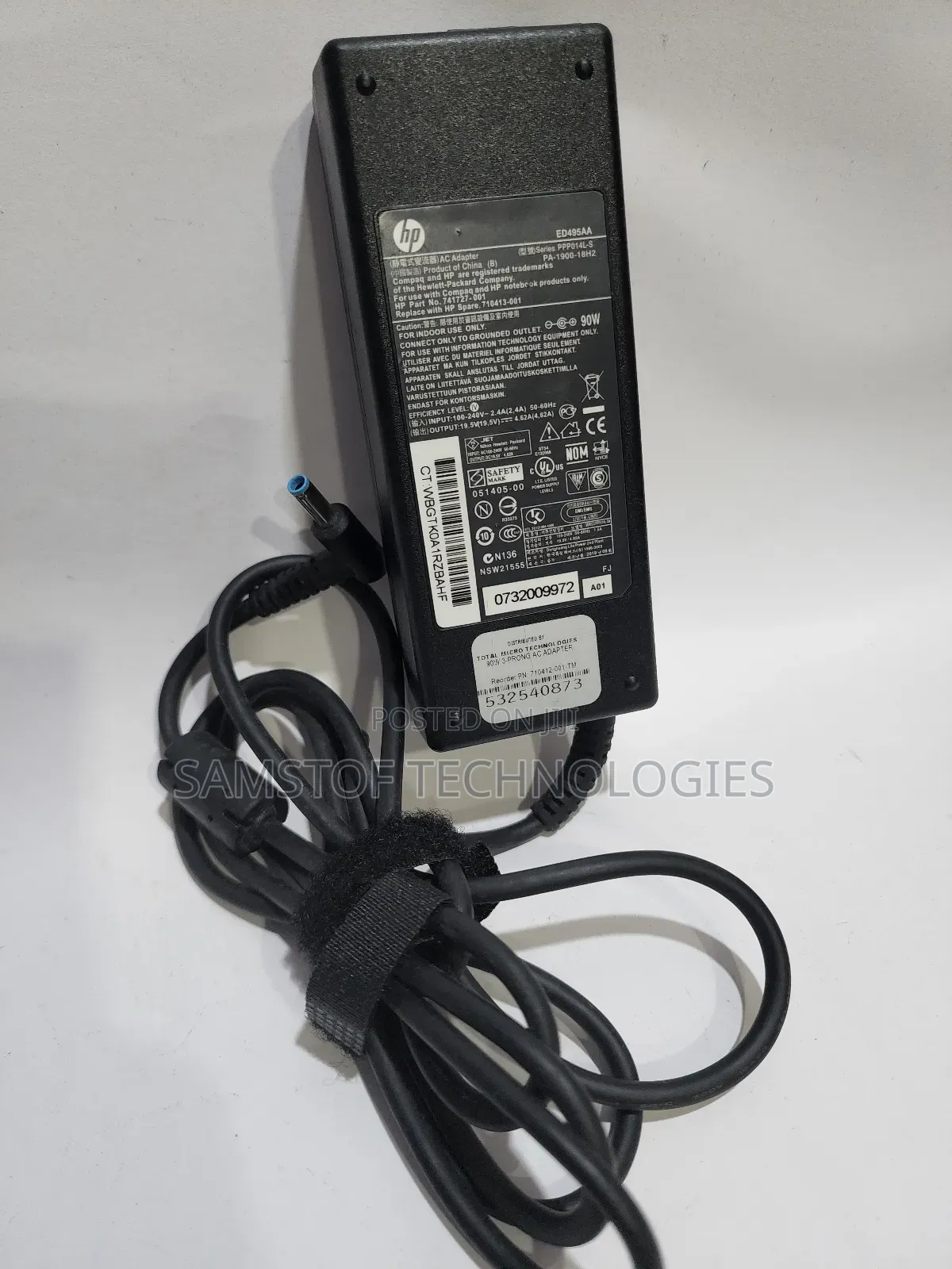 Hp Blue Mouth Follow Come 90w Laptop Power Adapter Charger.