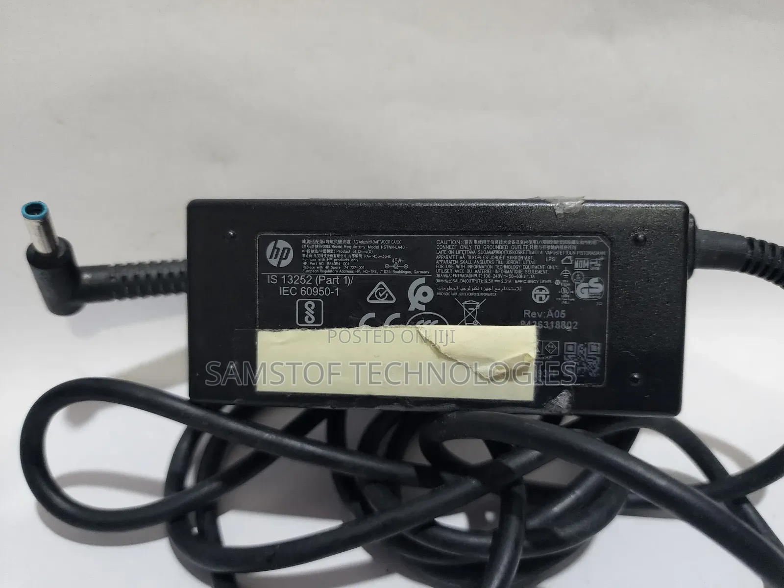Hp Blue Mouth Follow Come 45w Laptops Power Adapter Charger.