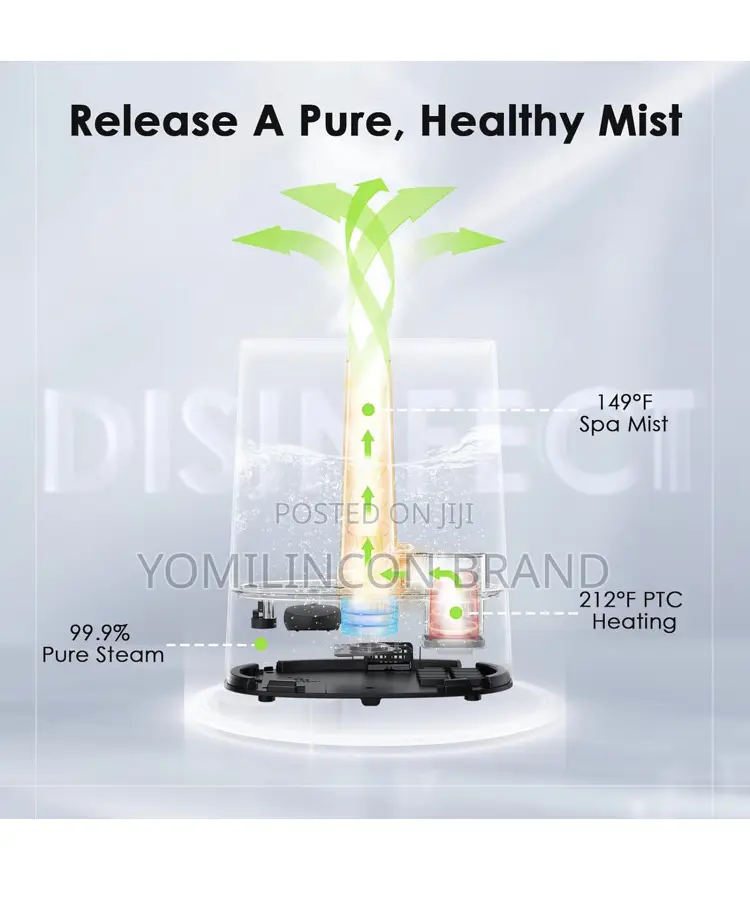 Oraimo Humidifiers for Bedroom Large Room, 6l Top Fill Cool and Warm