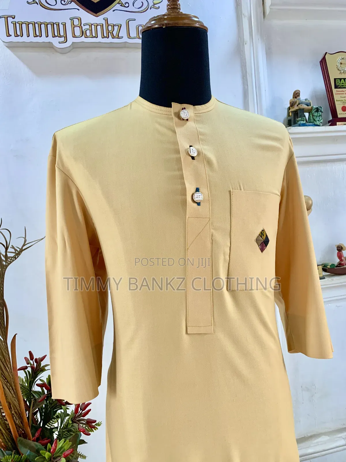 Men's Custard Yellow Kaftan/Senatorial Wear