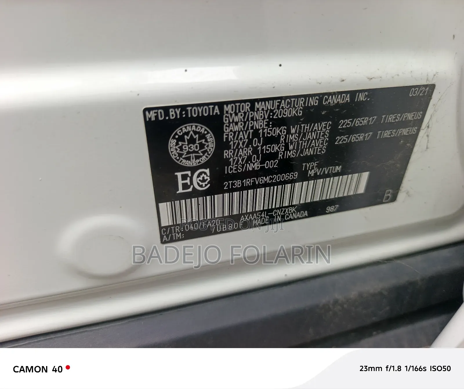 Toyota RAV4 LE 2022 White