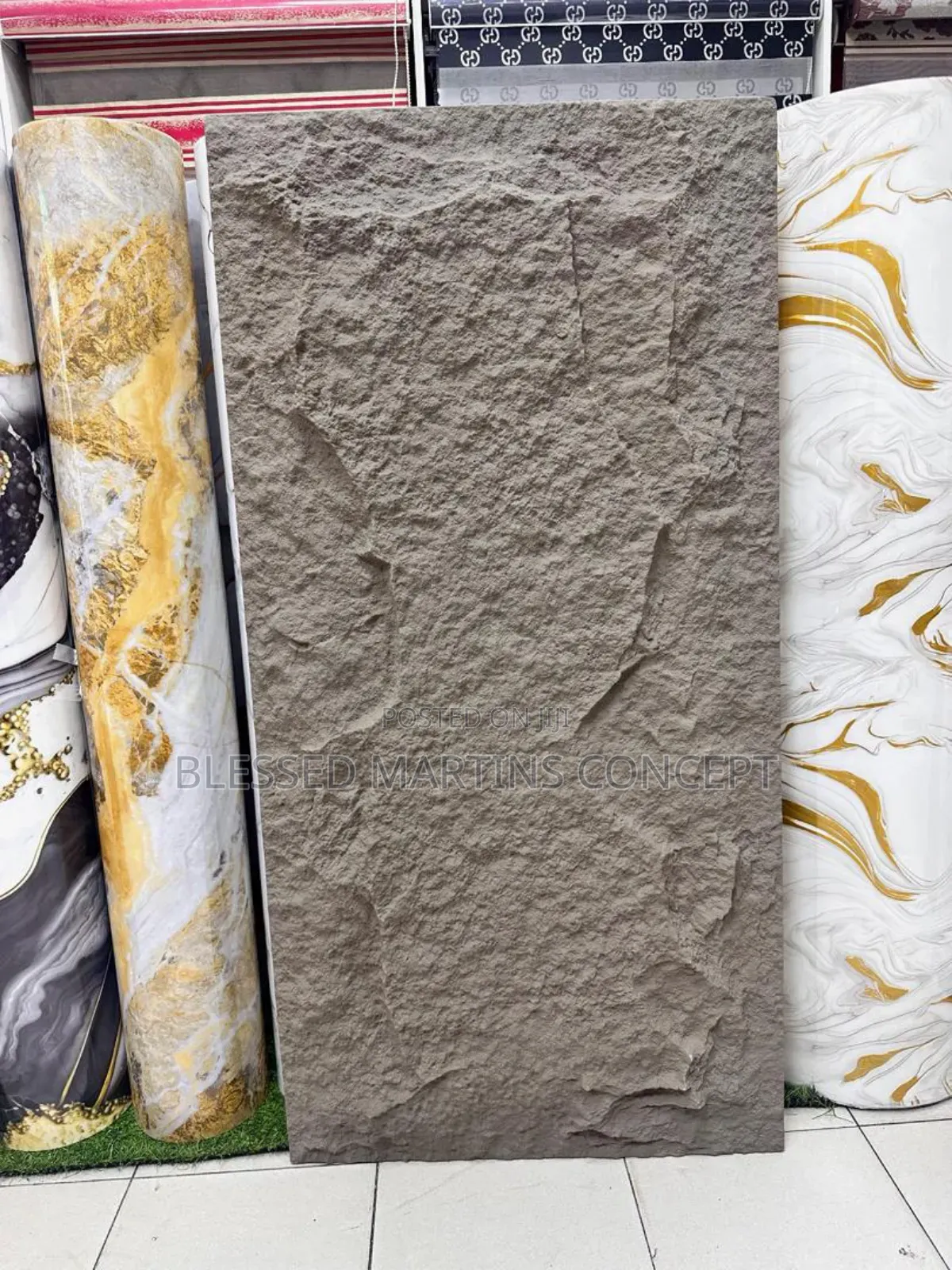 3d Pu Stone Panel, Good for Interior Wall, Tv Console Etc. 40mm Thick