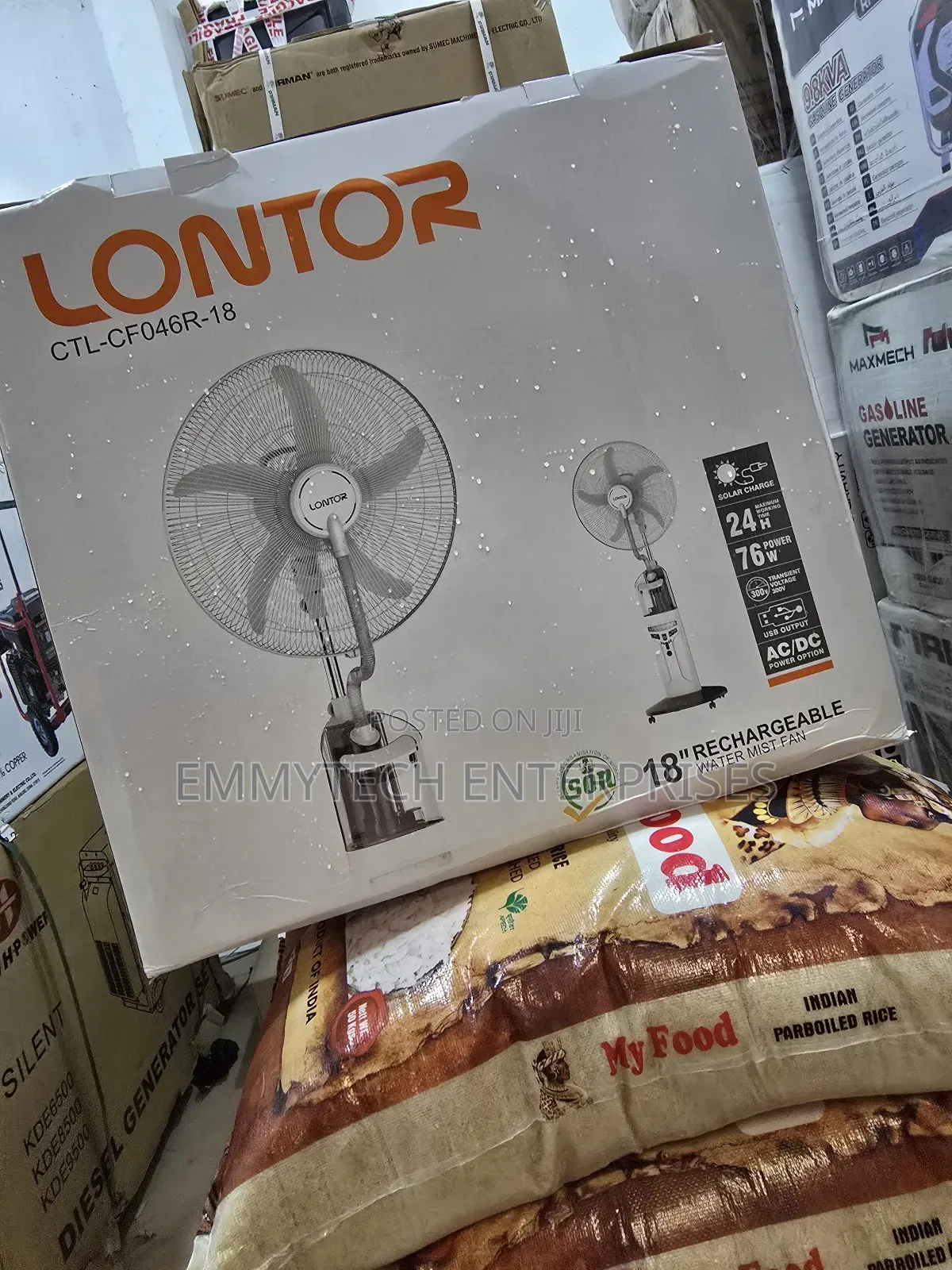 《》Best Product Lontor Rechargeable Standing Water Mist 18inch Fan
