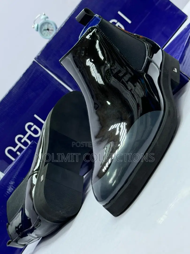 Oggi Patent Leather Chelsea Boots