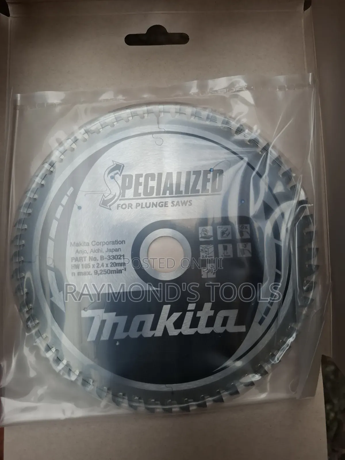 Makita Plunge Saw Blade 165mm,20mm 60teeth