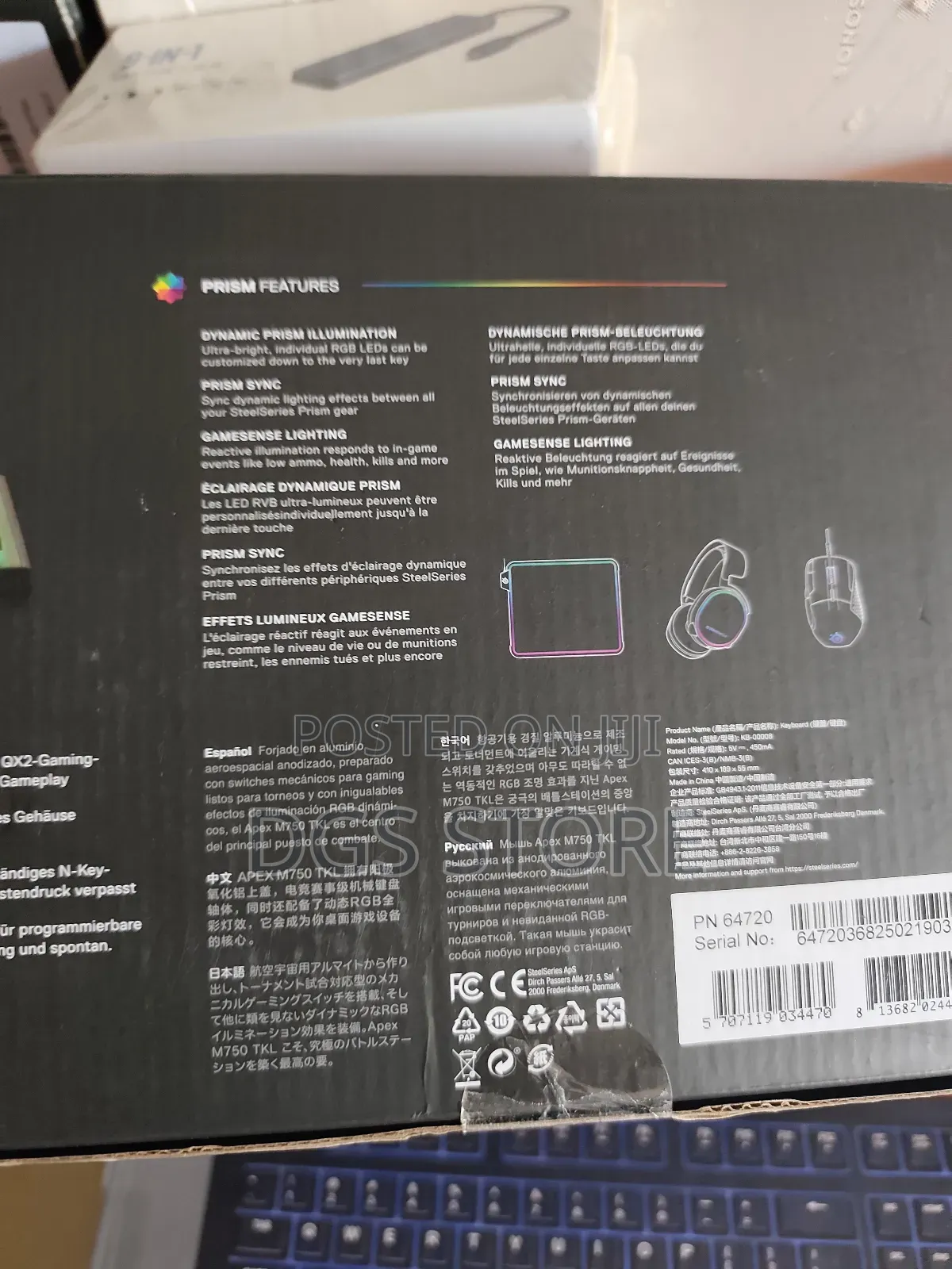Steelseries Apex M750 TKL Wired Usb Keyboard