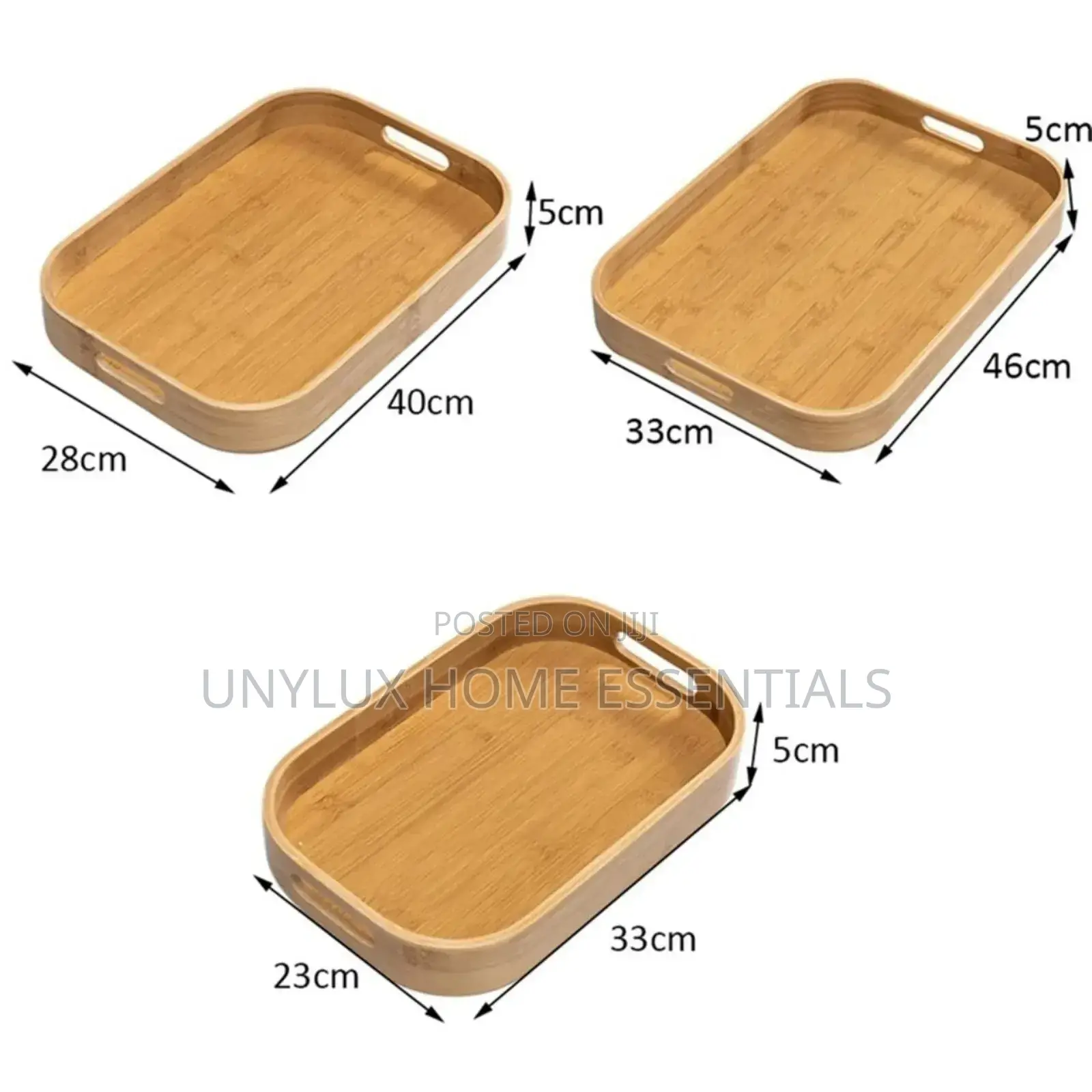 3in1 Bamboo Tray 
Set
