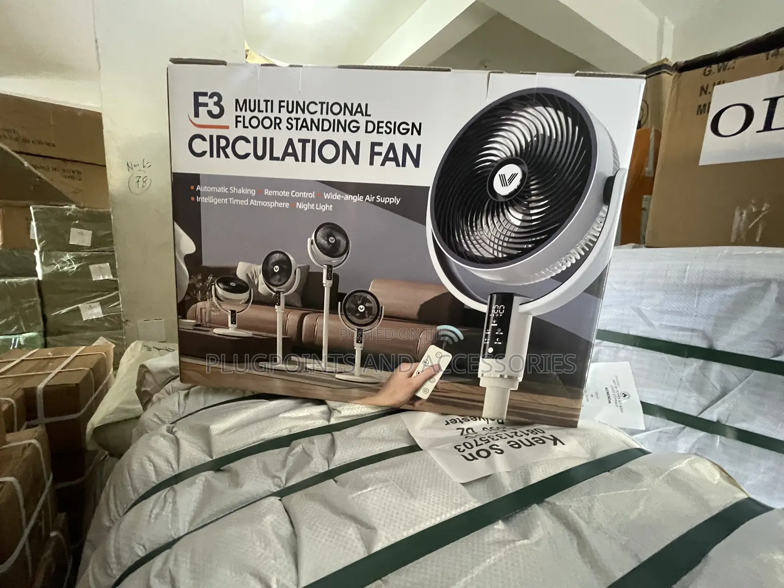 F3 Solar - Rechargeable High Speed Fan Buy 3pcs Free Gift Delivery