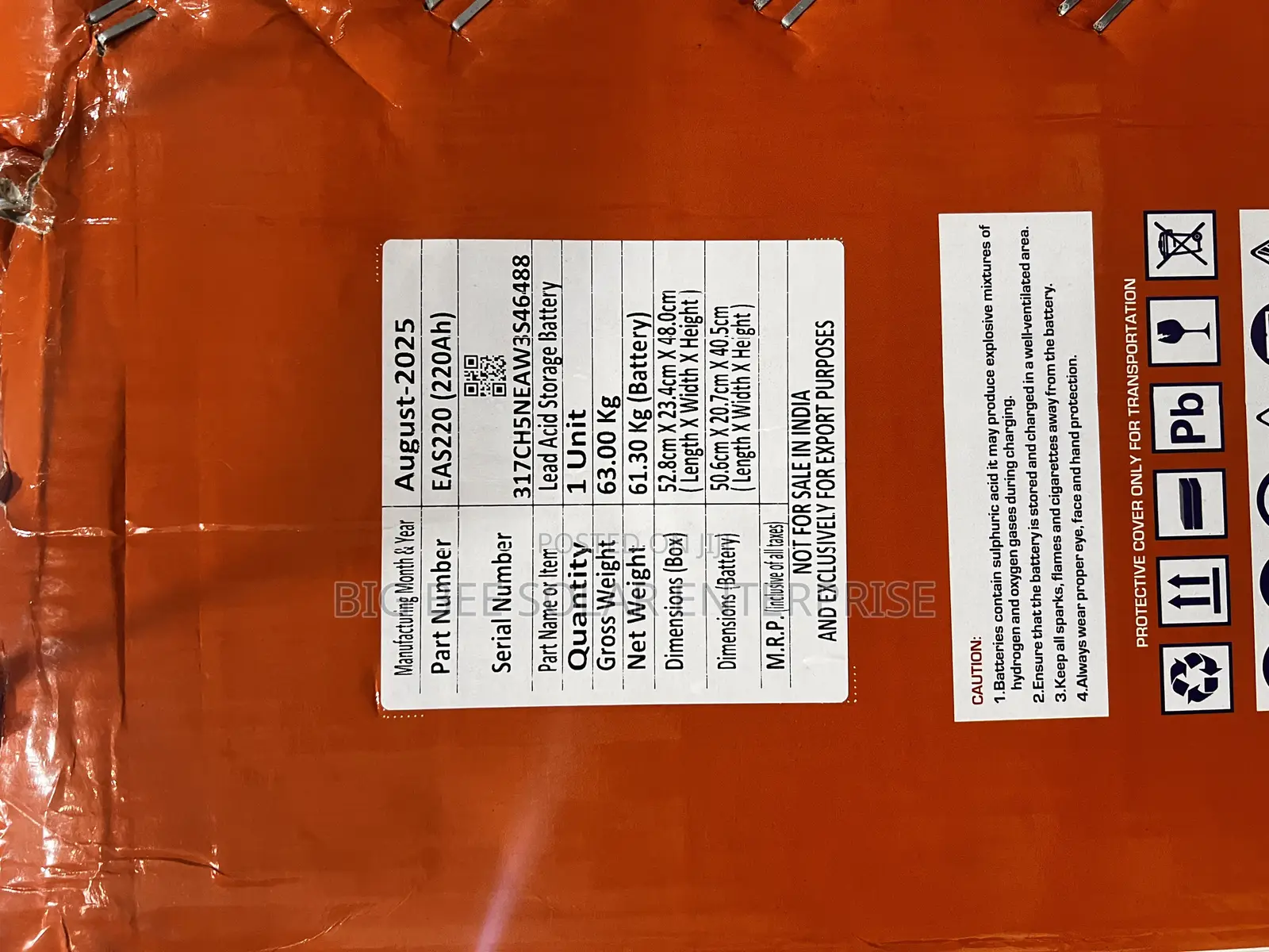 Addo 220ah 12v Tubular Battery