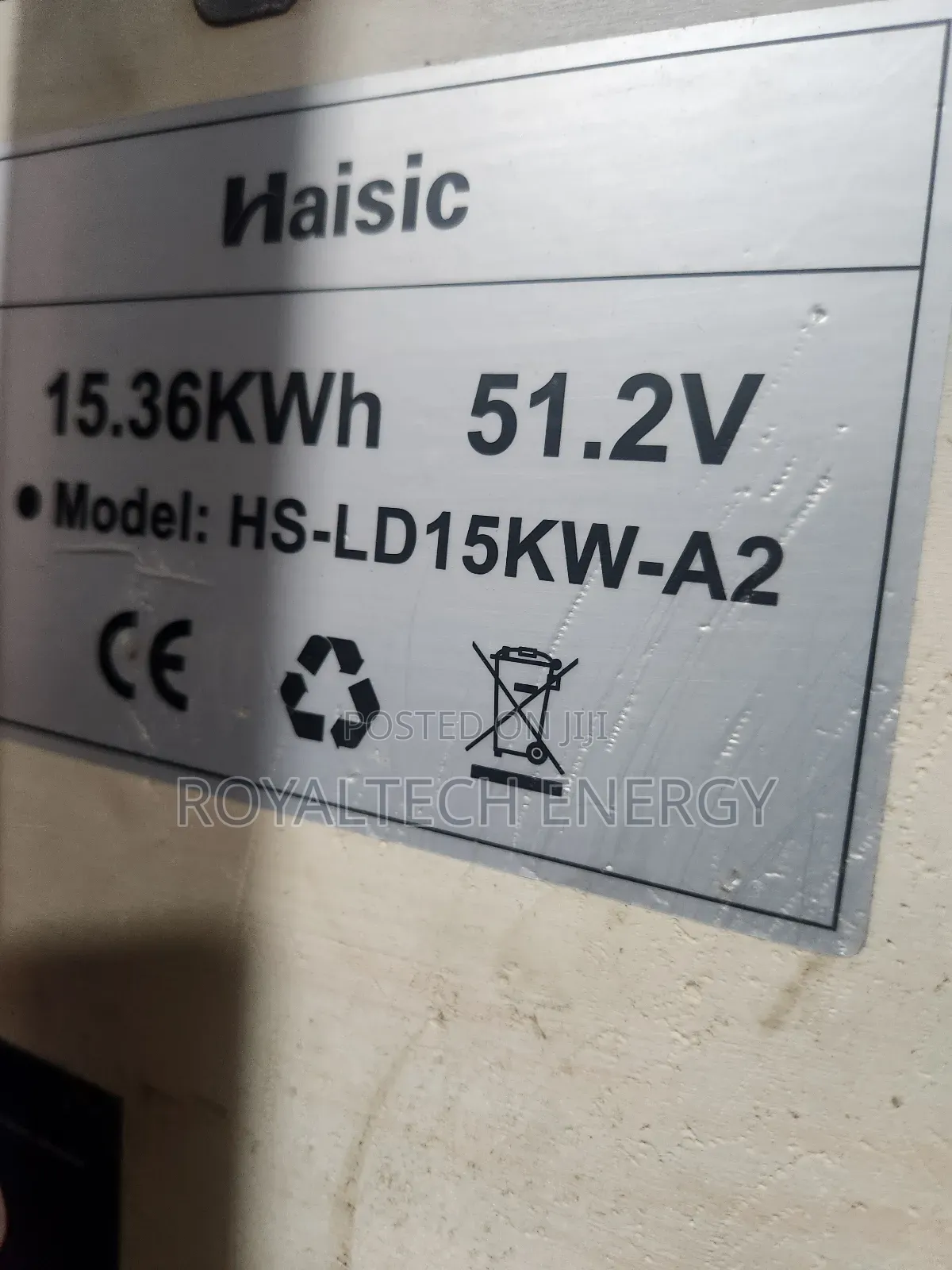 Haisic Solar 15.36kwh Lithium Lon Battery 48v