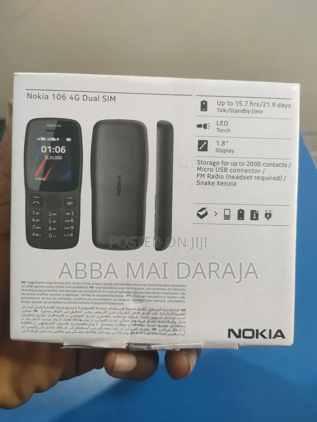 New Nokia 106 Black
